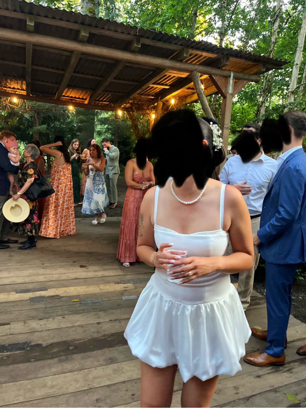 Show Me Your Mumu White Satin Mini Dress
